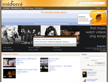 Tablet Screenshot of midomi.com